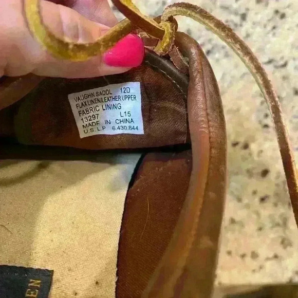 Polo Ralph Lauren Vaughn Linen Saddle Sneaker - Picture 4 of 6